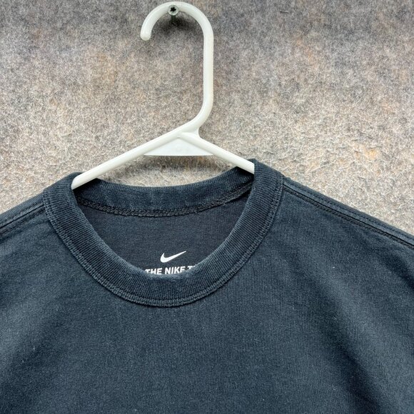 Vintage Nike Shirt Mens Small Black Crewneck Embroidered Logo Swoosh Center Y2K - Picture 6 of 11
